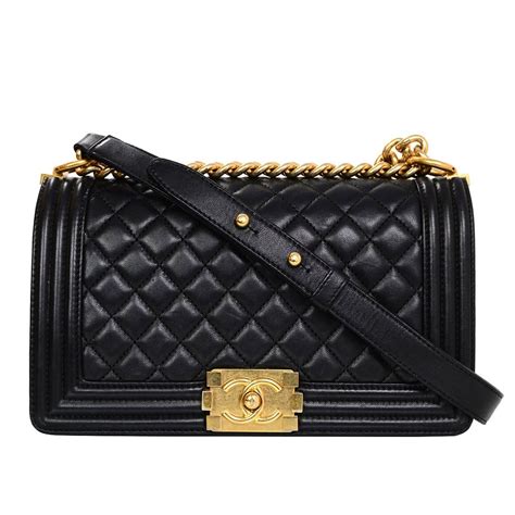 chanel boy flap bag quilted lambskin old medium|chanel single pocket shoulder bags.